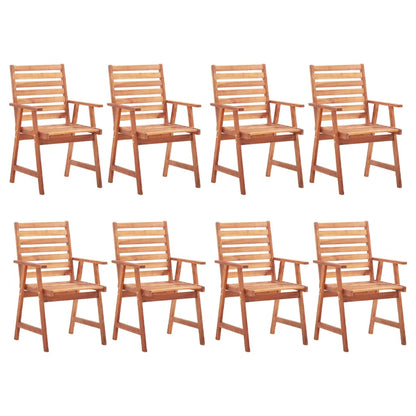 Outdoor Dining Chairs with Cushions 8 pcs Solid Acacia