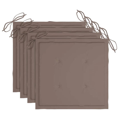 Sedie da Giardino con Cuscini 4 pz in Legno Massello di Acacia - homemem39