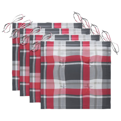 Sedie da Giardino con Cuscini 4 pz in Legno Massello di Acacia - homemem39