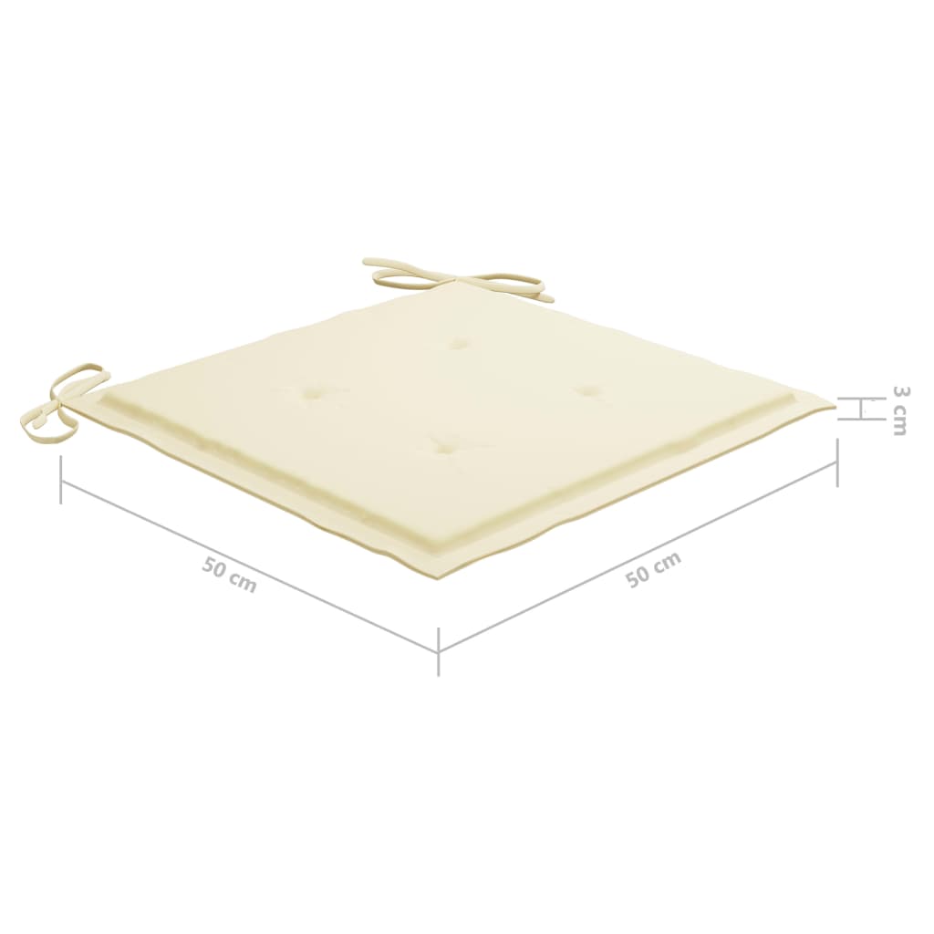 Sedie da Giardino con Cuscini 6 pz in Legno Massello di Acacia - homemem39