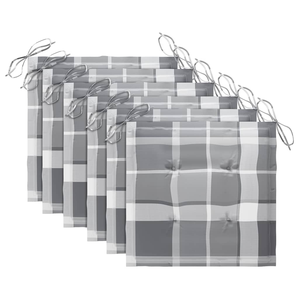 Sedie da Giardino con Cuscini 6 pz in Legno Massello di Acacia - homemem39