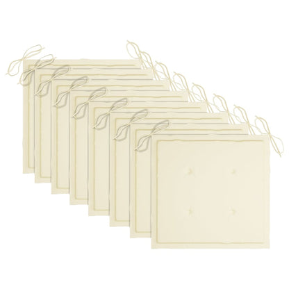 Sedie da Giardino con Cuscini 8 pz in Legno Massello di Acacia - homemem39