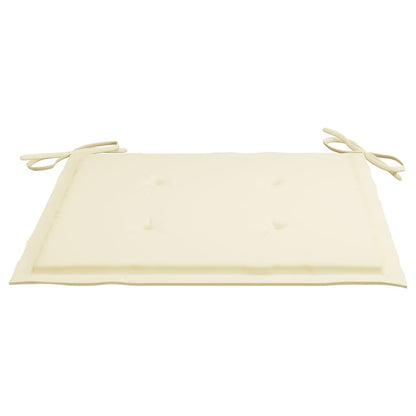 Sedie da Giardino con Cuscini 4 pz in Legno Massello di Teak