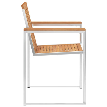 Sedie da Giardino con Cuscini 4 pz in Legno Massello di Teak - homemem39