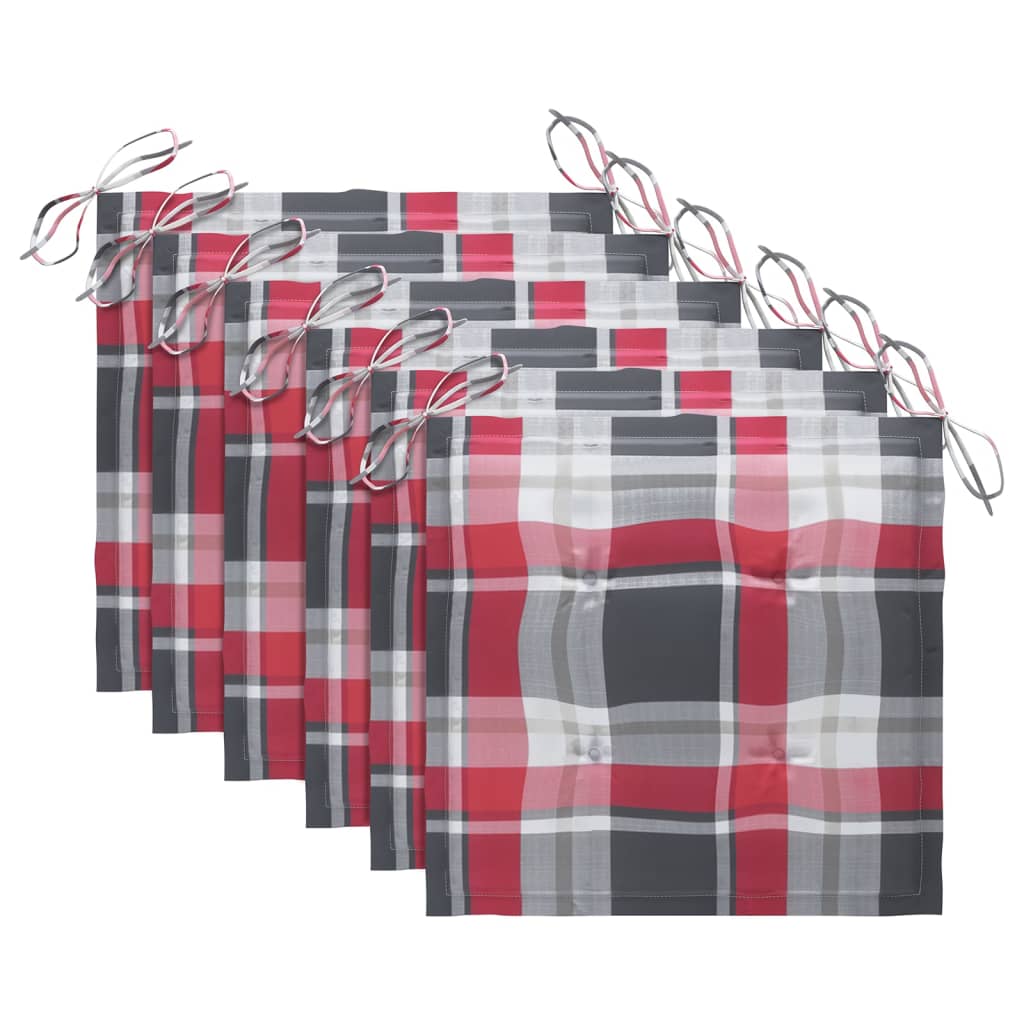 Sedie da Giardino con Cuscini 6 pz in Legno Massello di Teak - homemem39