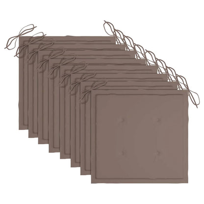 Sedie da Giardino con Cuscini 8 pz in Legno Massello di Teak - homemem39