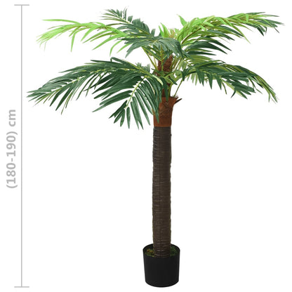 Palma Phoenix Artificiale con Vaso 190 cm Verde - homemem39