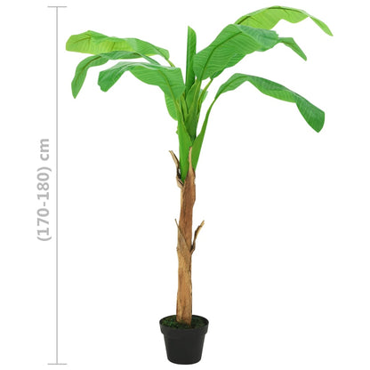 Albero di Banane Artificiale con Vaso 180 cm Verde - homemem39