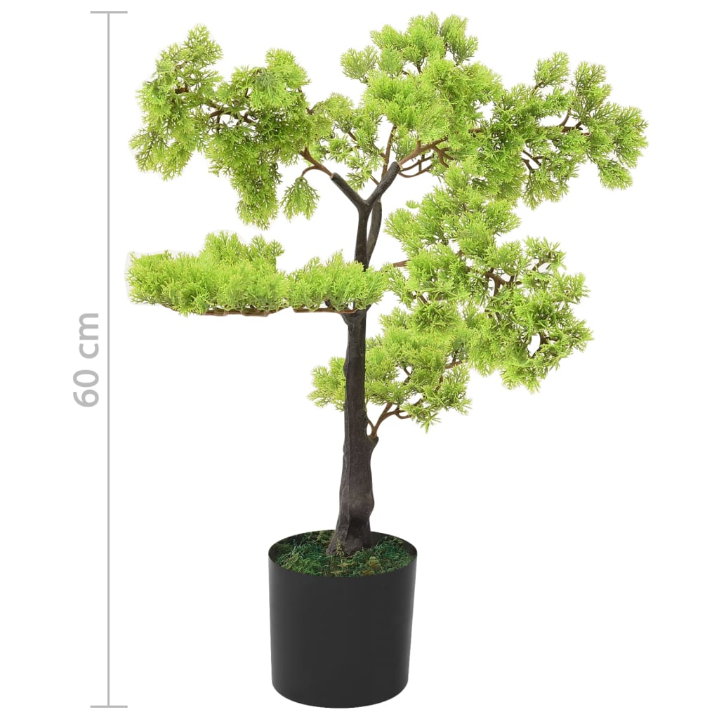 Bonsai di Cipresso Artificiale con Vaso 60 cm Verde | homemem39