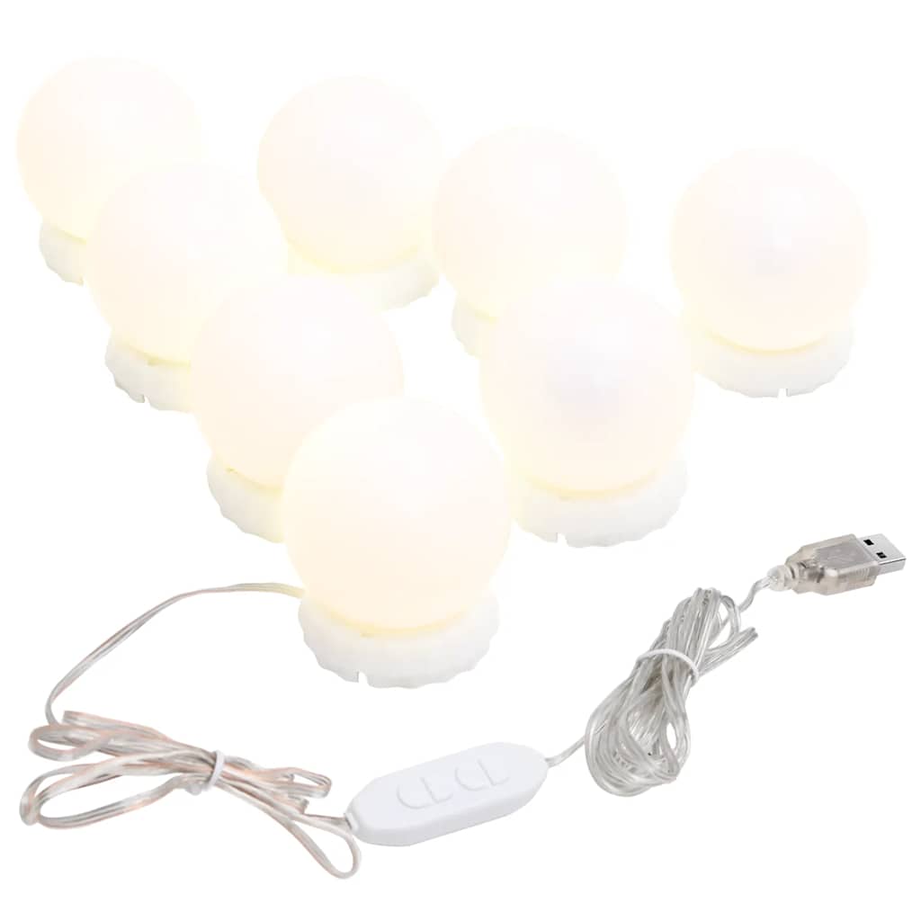 Applique Specchio 8 Lampadine LED Bianco Caldo e Bianco Freddo | homemem39
