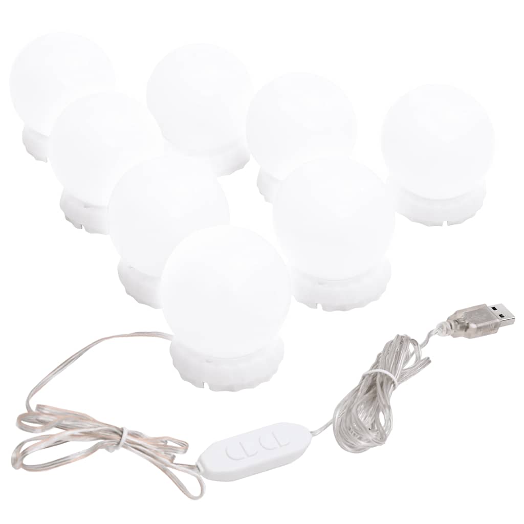 Applique Specchio 8 Lampadine LED Bianco Caldo e Bianco Freddo | homemem39