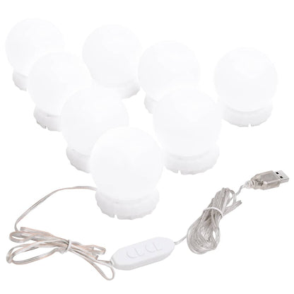 Applique Specchio 8 Lampadine LED Bianco Caldo e Bianco Freddo - homemem39