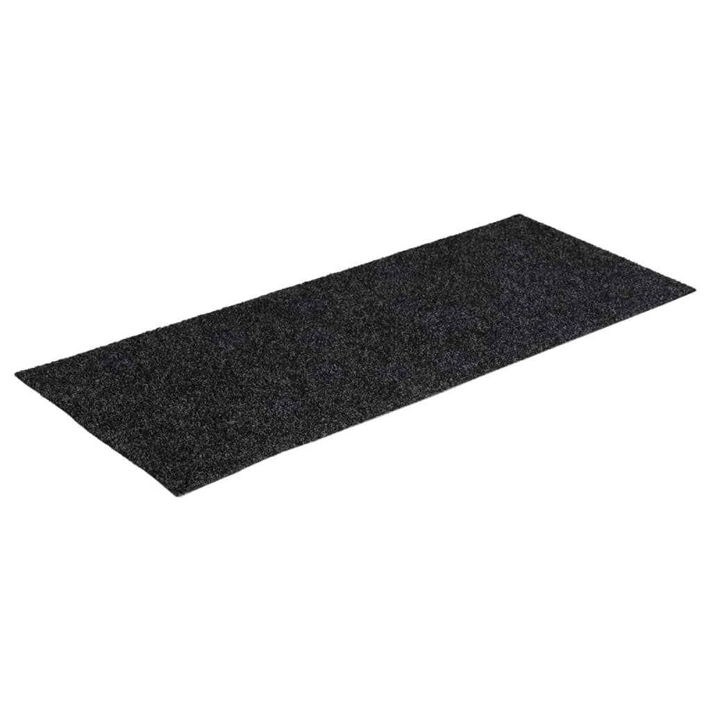 Tappetini per scale autoadesivi 15 pz 60x25 cm Grigio Scuro Rettangolari | homemem39