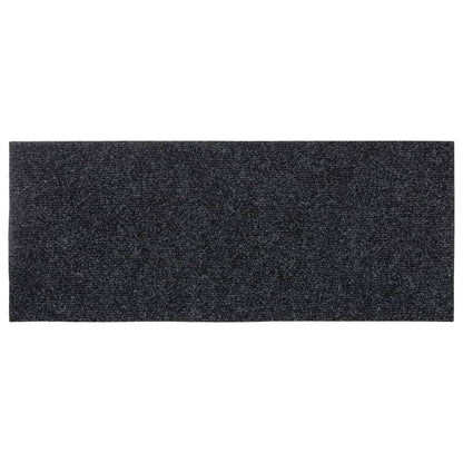 Tappetini per scale autoadesivi 15 pz 60x25 cm Grigio Scuro Rettangolari