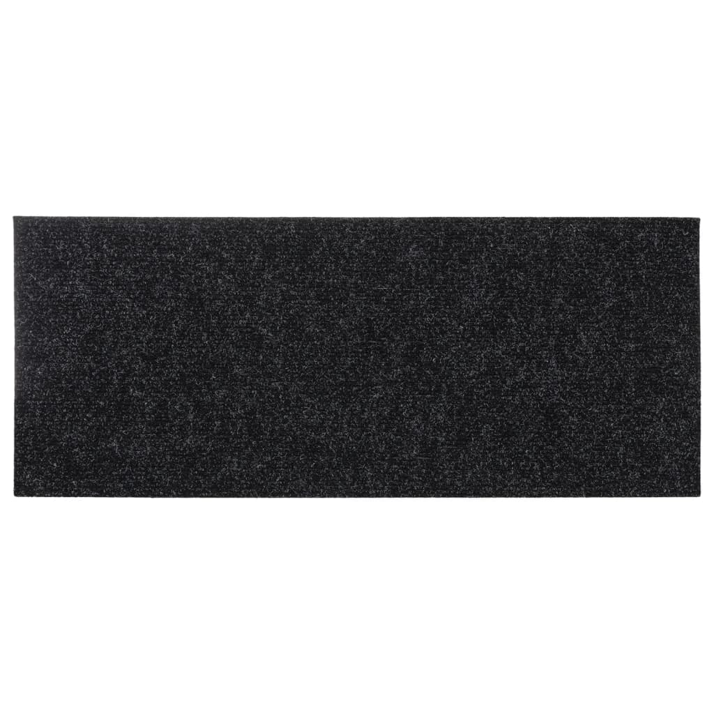 Tappetini per scale autoadesivi 15 pz 60x25 cm neri rettangolari | homemem39