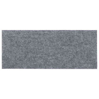 Tappetini per scale autoadesivi 15 pz 60x25 cm grigio chiaro rettangolari | homemem39