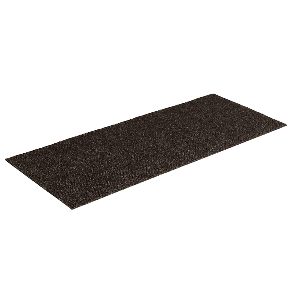Tappetini per scale autoadesivi 15 pz 60x25 cm marrone scuro rettangolari | homemem39