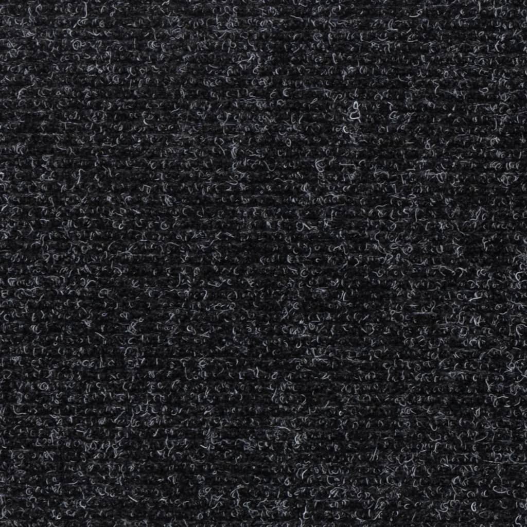 Tappeti Adesivi Rettangolari per Scale 15 pz 76x20 cm Neri