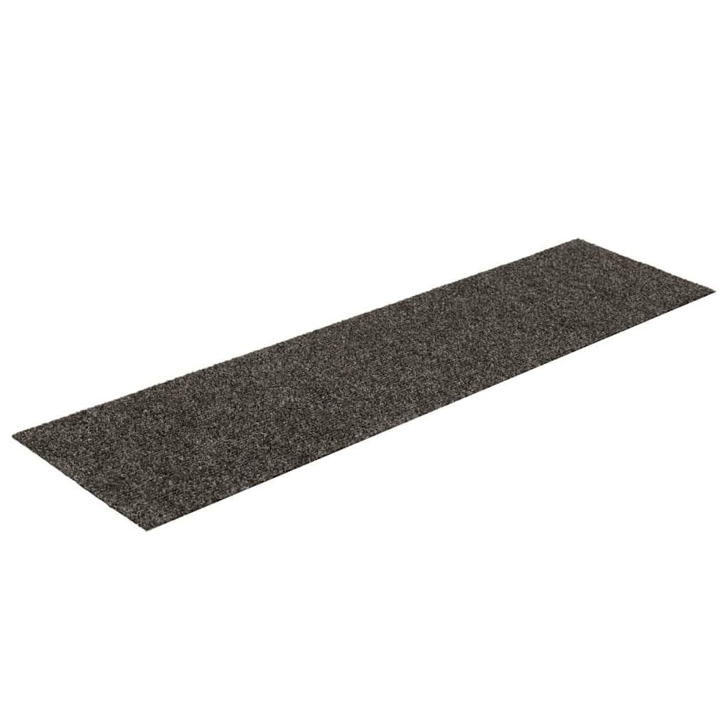 Tappetini per scale autoadesivi 15 pz 76x20 cm antracite rettangolari | homemem39