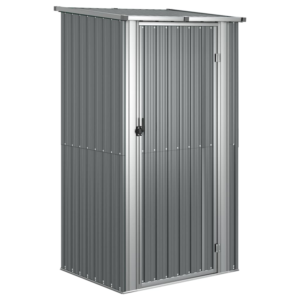 Gray Garden Shed 118.5x97x209.5 cm in Galvanized Steel