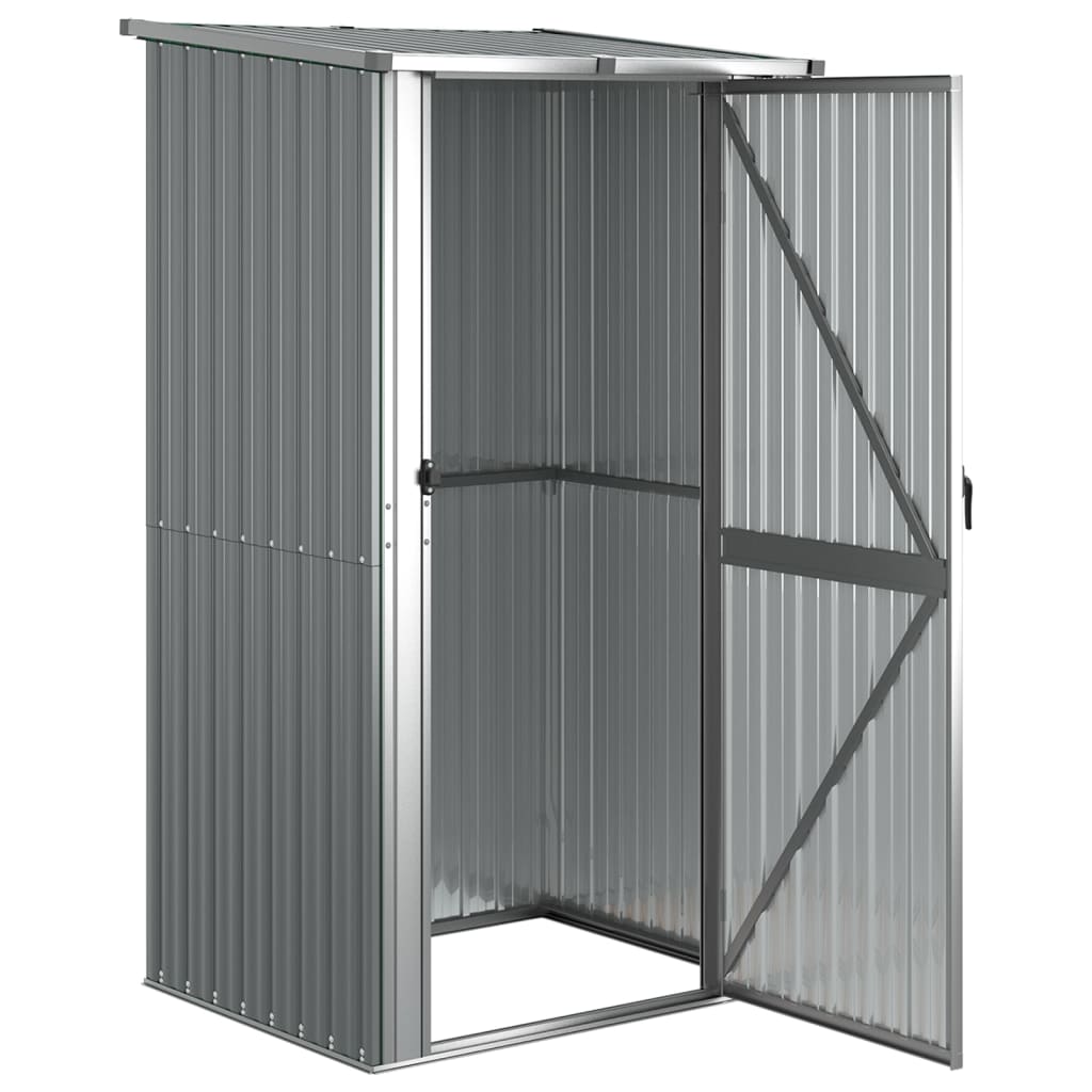 Gray Garden Shed 118.5x97x209.5 cm in Galvanized Steel