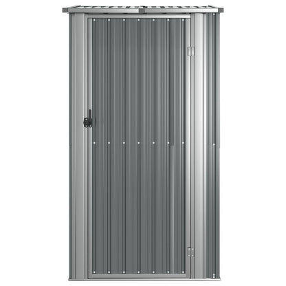 Gray Garden Shed 118.5x97x209.5 cm in Galvanized Steel