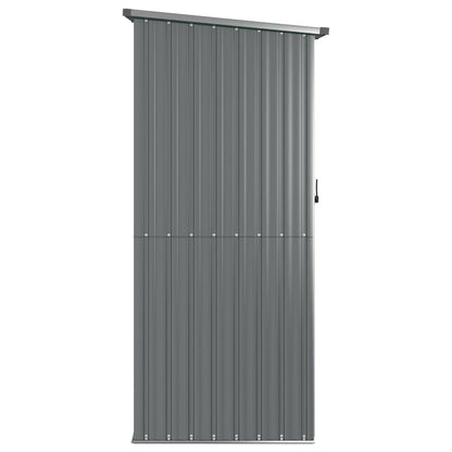 Gray Garden Shed 118.5x97x209.5 cm in Galvanized Steel