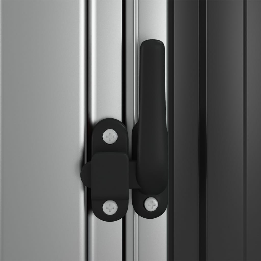 Capanno da Giardino Antracite 118,5x97x209,5 cm Acciaio Zincato - homemem39