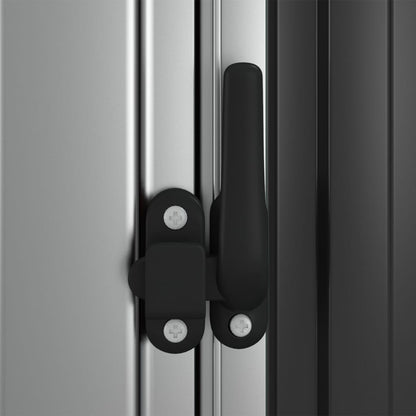 Capanno da Giardino Antracite 118,5x97x209,5 cm Acciaio Zincato - homemem39