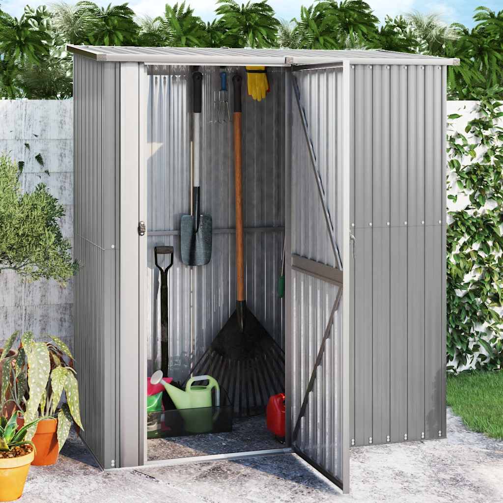Capanno per Biciclette Grigio 180,5x97x209,5 cm Acciaio Zincato | homemem39