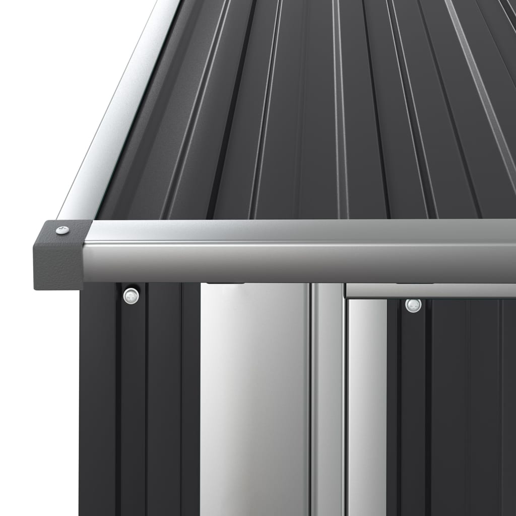 Capanno Biciclette Antracite 180,5x97x209,5 cm Acciaio Zincato - homemem39