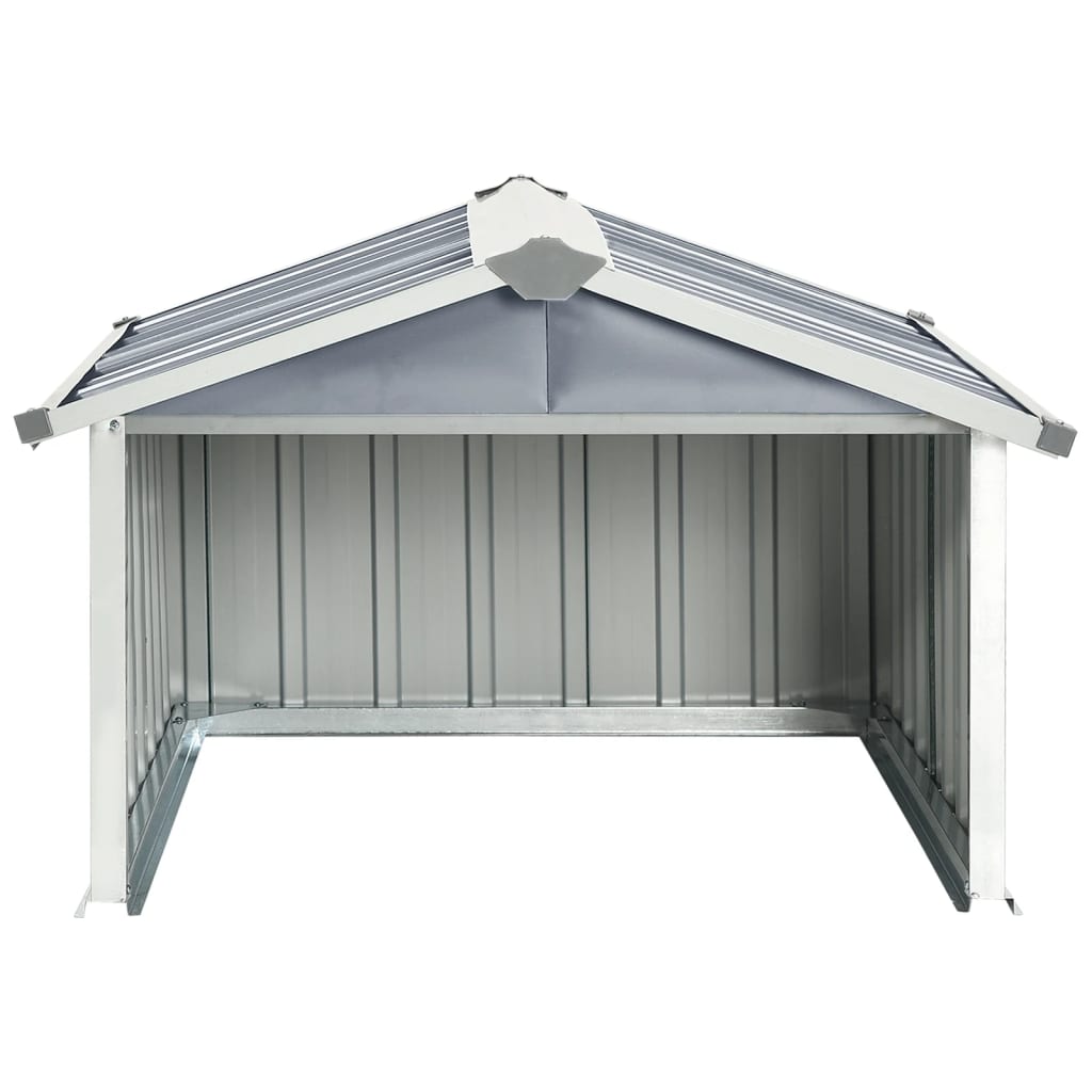 Shed for Robot Lawnmower 92x97x63 cm Gray Galvanized Steel