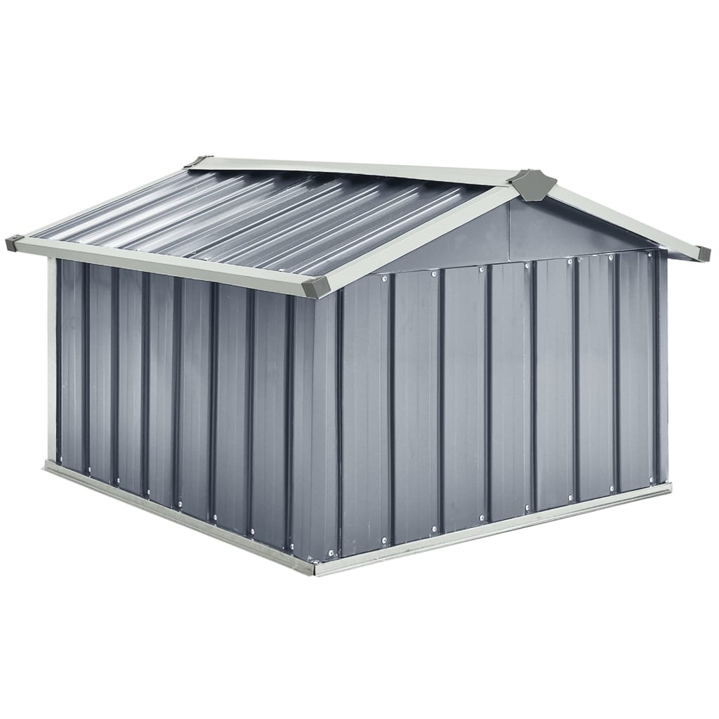 Shed for Robot Lawnmower 92x97x63 cm Gray Galvanized Steel