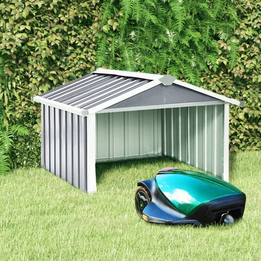 Shed for Robot Lawnmower 92x97x63 cm Gray Galvanized Steel