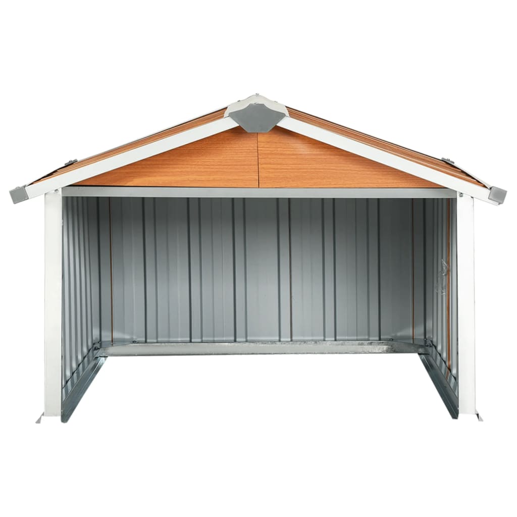 Shed for Robot Lawnmower 92x97x63 cm Brown Galvanized Steel