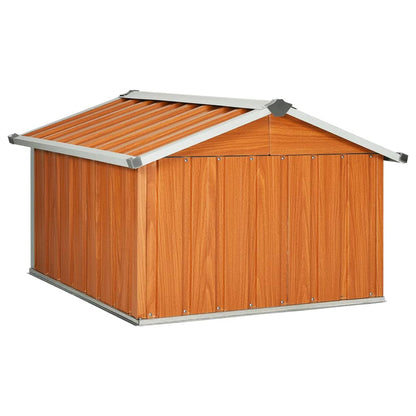 Shed for Robot Lawnmower 92x97x63 cm Brown Galvanized Steel