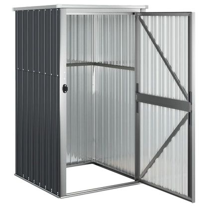 Anthracite Tool Shed 88x89x161 cm Galvanized Steel