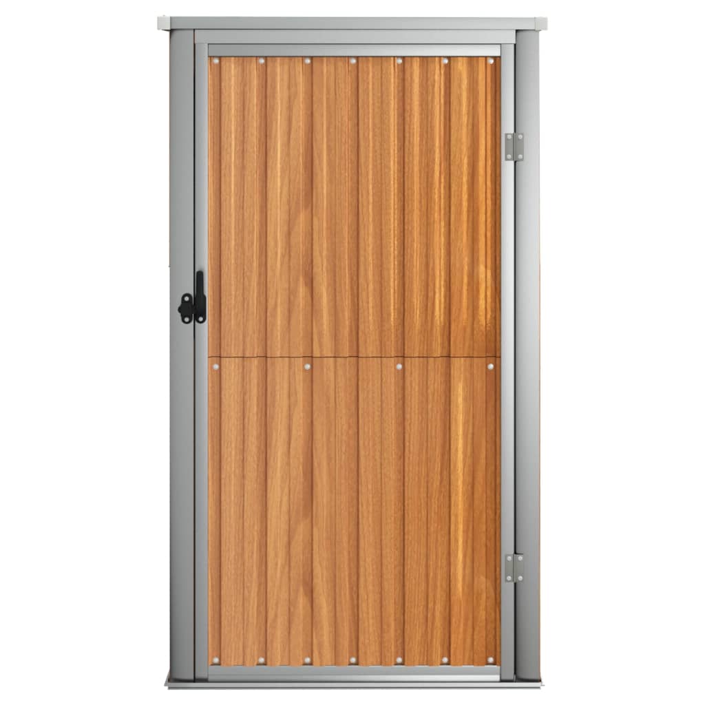 Capanno per Attrezzi Marrone 88x89x161 cm in Acciaio Zincato - homemem39