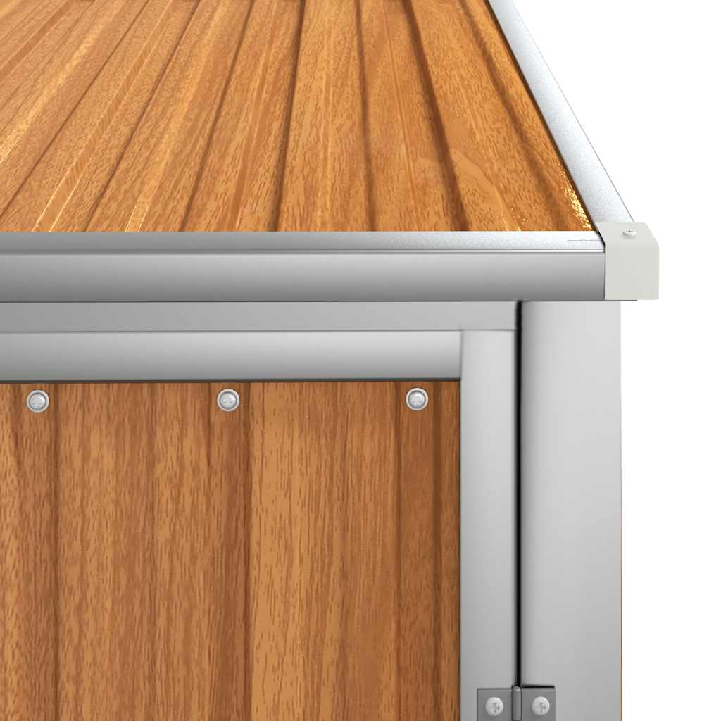 Capanno per Attrezzi Marrone 88x89x161 cm in Acciaio Zincato - homemem39