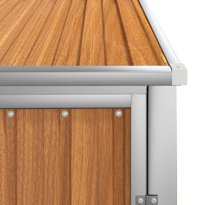 Capanno per Attrezzi Marrone 88x89x161 cm in Acciaio Zincato - homemem39