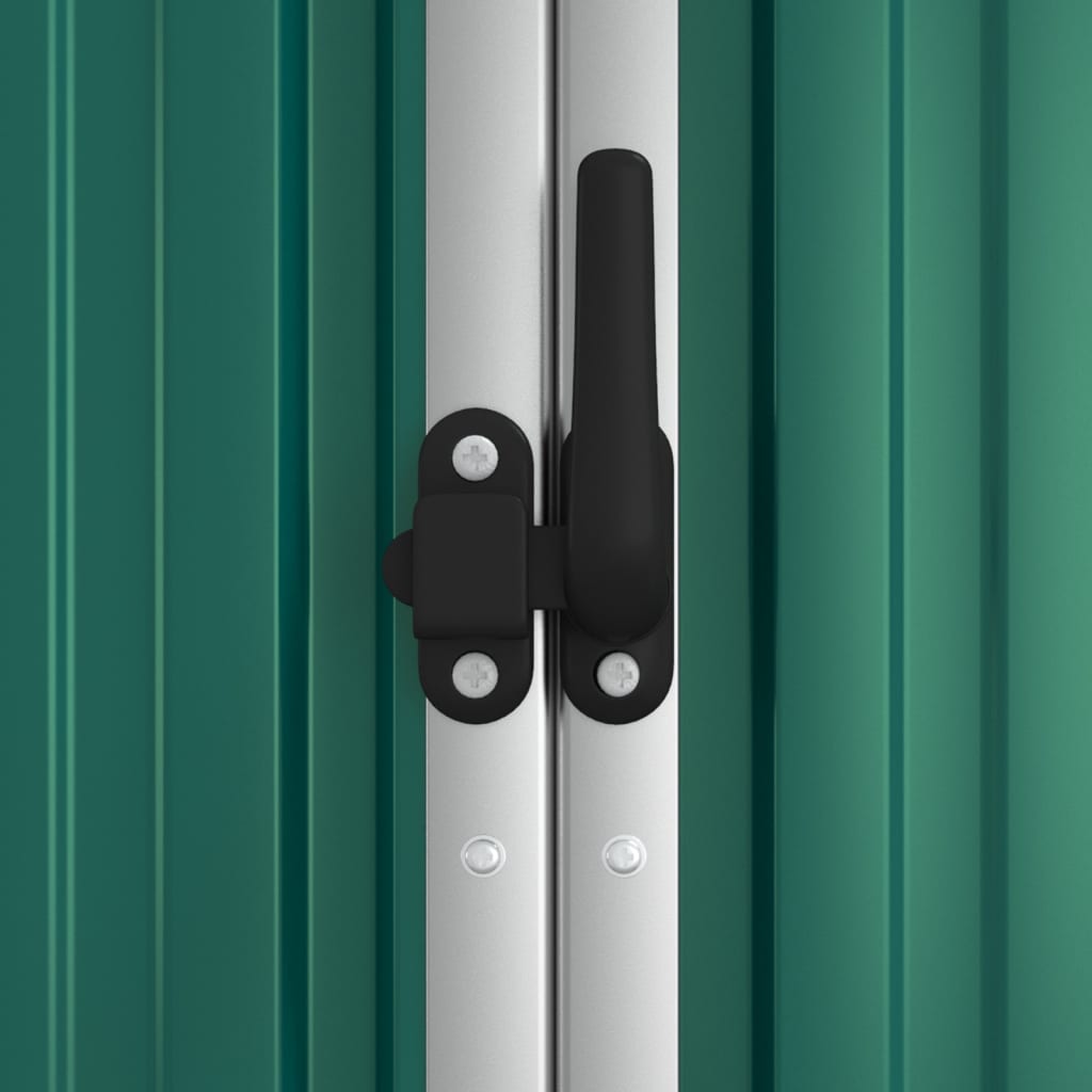 Capanno per Attrezzi Verde 161x89x161 cm in Acciaio Zincato - homemem39