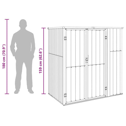 Capanno per Attrezzi Verde 161x89x161 cm in Acciaio Zincato - homemem39