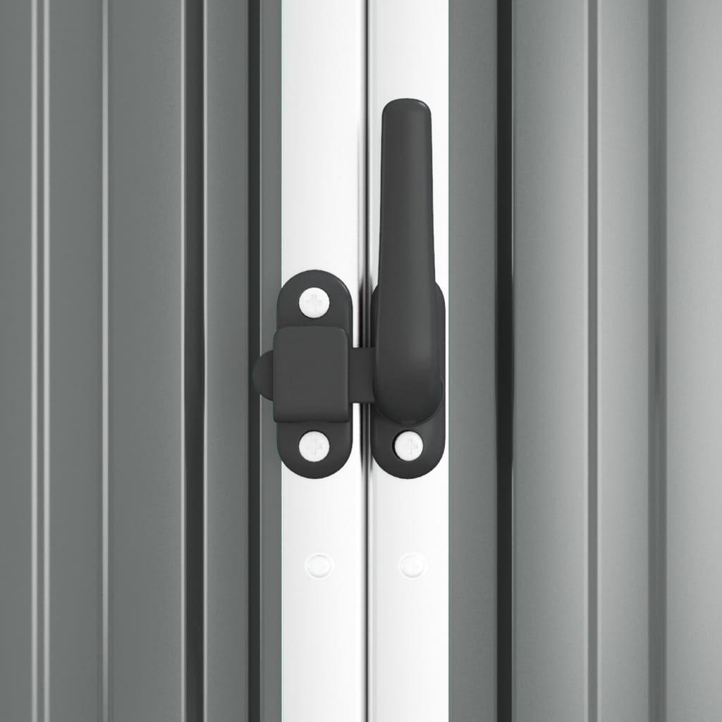 Capanno per Attrezzi Grigio 161x89x161 cm in Acciaio Zincato - homemem39