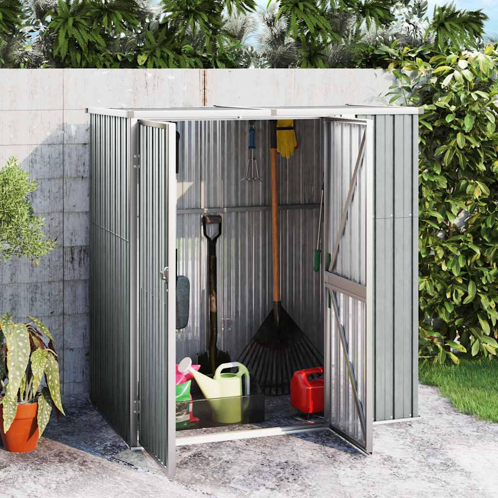 Capanno per Attrezzi Grigio 161x89x161 cm in Acciaio Zincato | homemem39