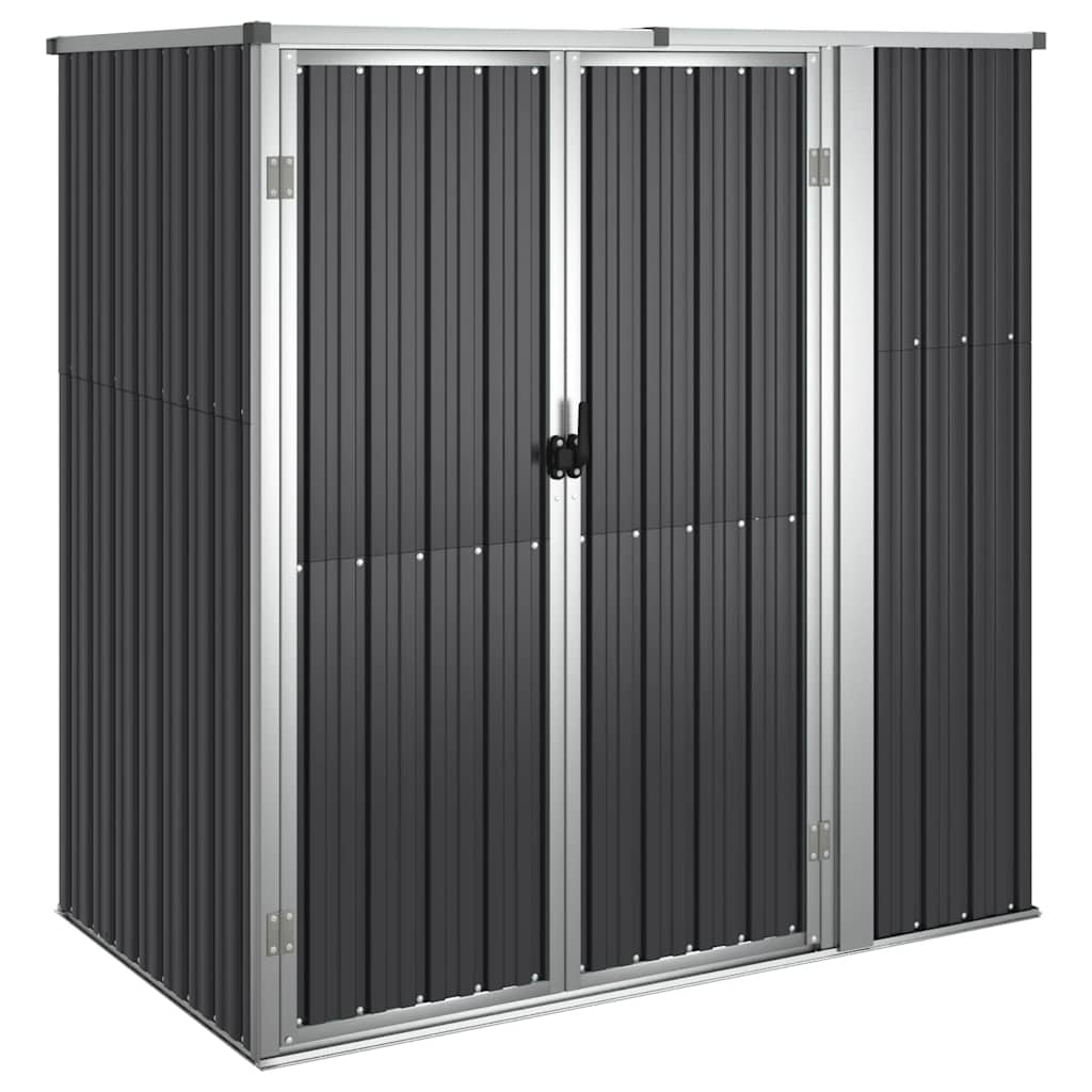 Capanno per Attrezzi Antracite 161x89x161 cm Acciaio Zincato | homemem39