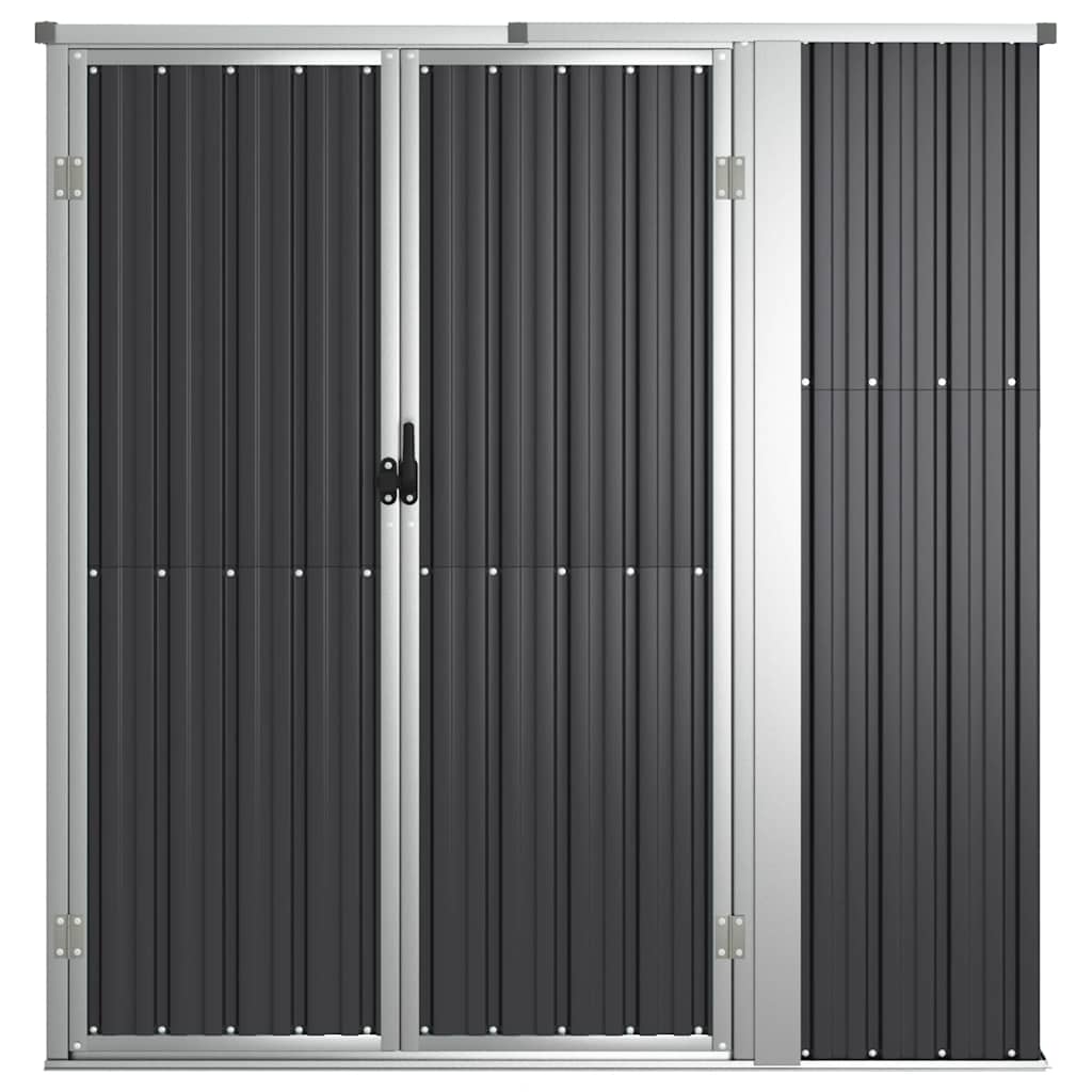 Capanno per Attrezzi Antracite 161x89x161 cm Acciaio Zincato | homemem39