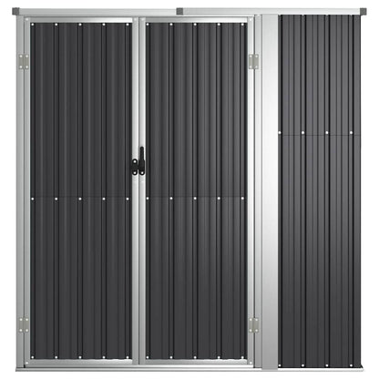 Capanno per Attrezzi Antracite 161x89x161 cm Acciaio Zincato | homemem39