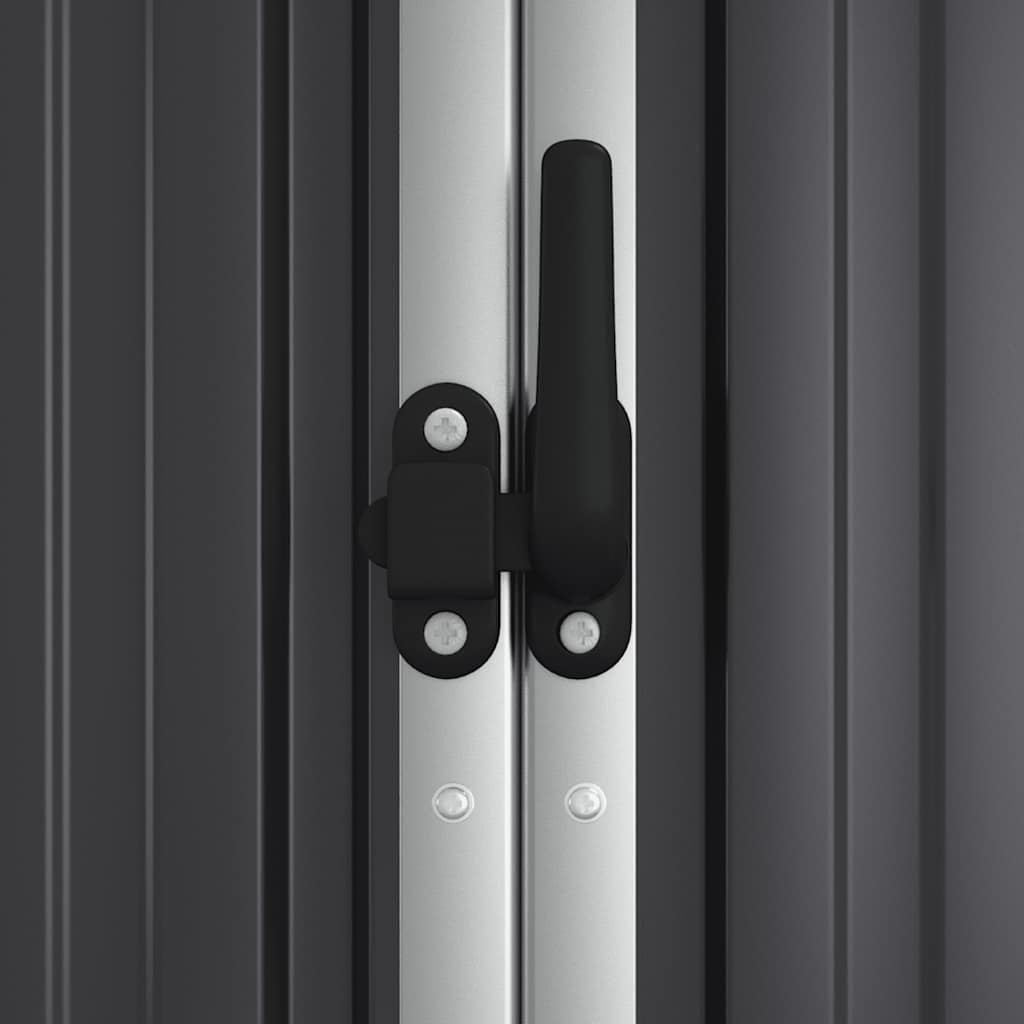 Capanno per Attrezzi Antracite 161x89x161 cm Acciaio Zincato | homemem39