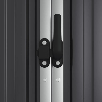 Capanno per Attrezzi Antracite 161x89x161 cm Acciaio Zincato | homemem39
