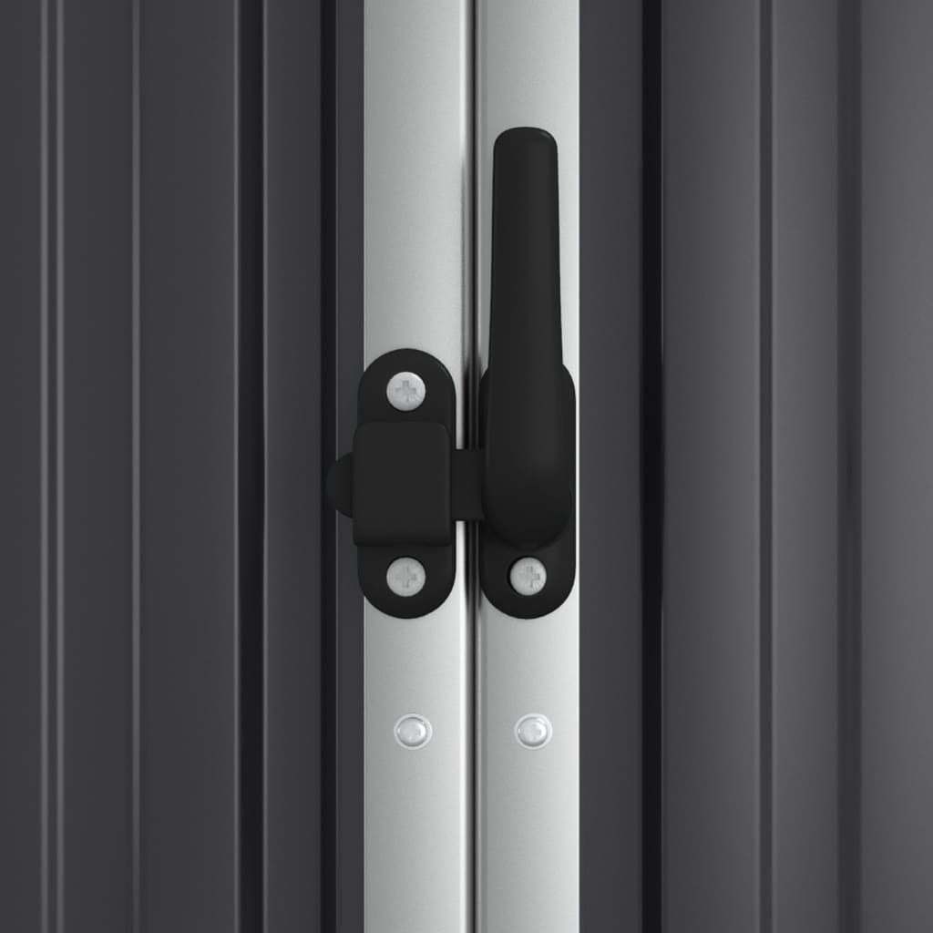 Capanno per Attrezzi Antracite 161x89x161 cm Acciaio Zincato - homemem39